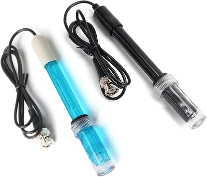pH Probe Value Detection Monitoring Tester Laboratory Electrode Probe pH Hydroponics Detector for Aquariums Blue