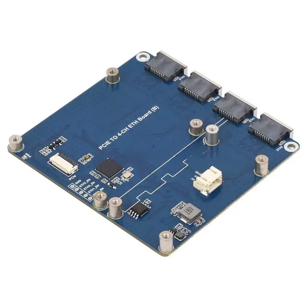 Scheda adattatore Ethernet, scheda di espansione di rete Raspberry Pi 5, 4 porte Gigabit senza driver per progetti ad alta velocità