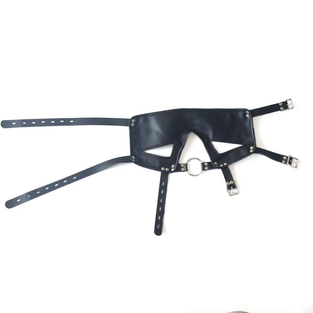 Maschera Bondage bloccabile con O-Ring - Maschera BDSM in finta pelle, giocattolo sessuale per coppie, maschere fetish & accessori erotici