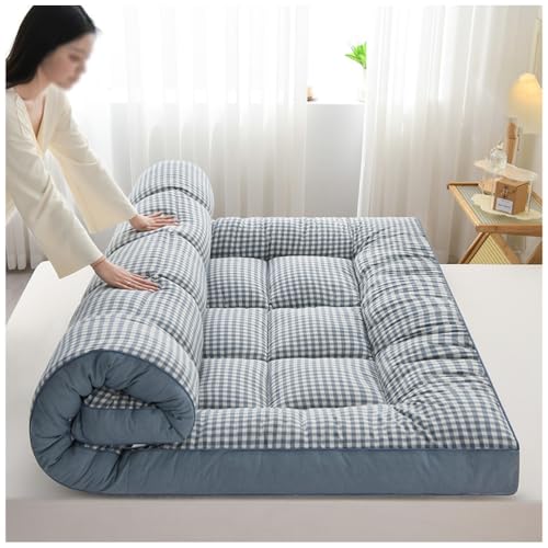 Colchón futón japonés de 10 cm con Relleno de Espuma viscoelástica triturada, Plegable y portátil, para Camping, A, 10 x 90 x 200 cm (35 x 79 Pulgadas)