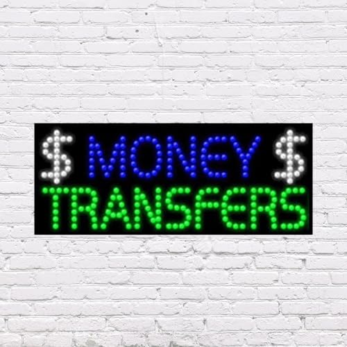 LED Money Transfers Sign for Retail Business Displays |Advertisin...