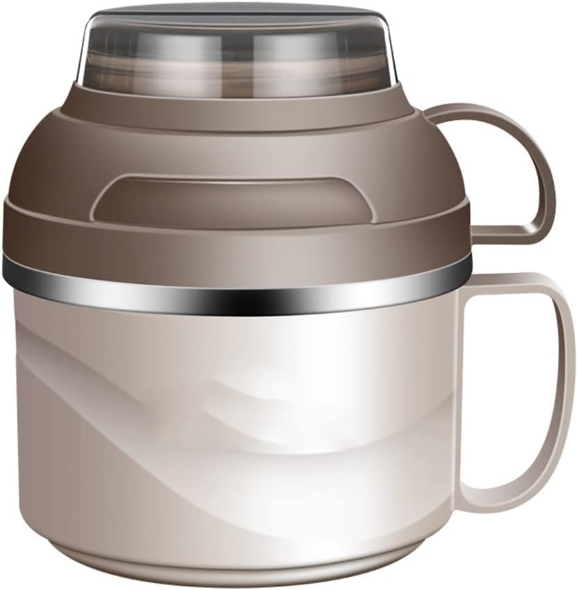 Double-layer Large Capacity Lunch Box With Covered Instant Noodles Bowl, Fast Food Cup, Stainless Steel Bento