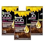 Garnier Olia 5.3 Goldbraun Dauerhafte Haarfarbe ohne Ammoniak mit pflegenden, natürlichen Ölen, Vollständige Grauhaarabdeckung, Permanente Coloration - 3 x 1 Stück