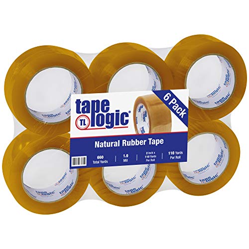 Partners Brand PT902506PK Clear Tape Logic Natural Rubber Tape, 1.9 mil, 2' x 110 yd. (Pack of 6)