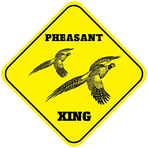 Aluminum Cross Sign Pheasant Crossing Style A Metal Wall Decor
