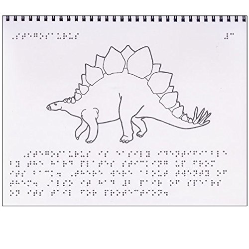 Tactile Book of Dinosaurs - Braille Childrens Book with Illustrations