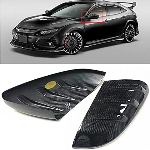 IDENUONA Carbon Fiber Mirror Caps for Mugen Honda Civic Type-R FK8 2016 2017 2018-2020 Cover