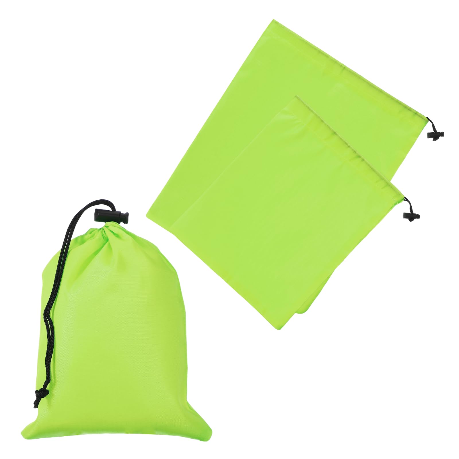 YELARXI Drawstring Bag with Toggle, Stuff Sack String Waterproof Travel Storage Bags Cinch Stuff Pouch 3 Size & 3 Pack & Light Green -Fitting for (Gym/Traveling/Hiking/Yoga/Office/Shoes) — image 1