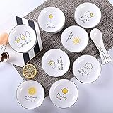 DAQ Speiseteller, Kuchenteller Sushi Teller Käseteller Dessertschalen Tafelsets 8Pcs Mini Size Pigments Keramik Sojagericht Sauce Essig Marmelade Gerichte Küche Kleiner Teller Geschirr Neuheit Gesche