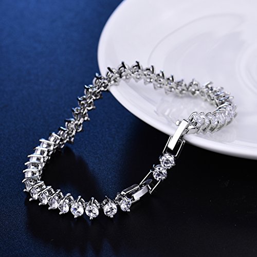 Gulicx, bracciale tennis rotondo da donna o