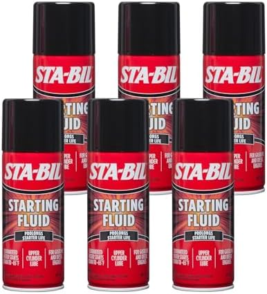 STA-BIL Starting Fluid - Prolongs Starter Life - Upper Cylinder Lube - for Gasoline and Diesel Engines - Guaranteed Faster Starts Down to -65°F (22004), 11 Fl Oz (Pack of 6) - Packaging May Vary