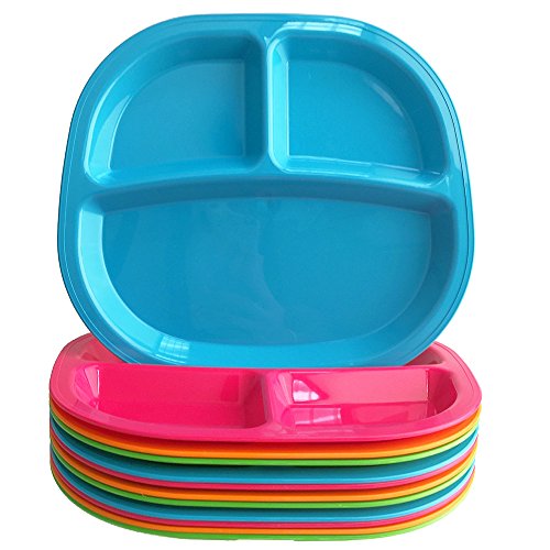 Us Acrylic 9254 Harmony 3-Compartment Divided Plastic Kids Tray In 4 Calypso Colors thumb #8