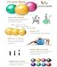 Wacces Professional Exercise, Stability and Yoga Ball for Fitness, Balance & Gym Workouts- Anti Burst - Quick Pump Included