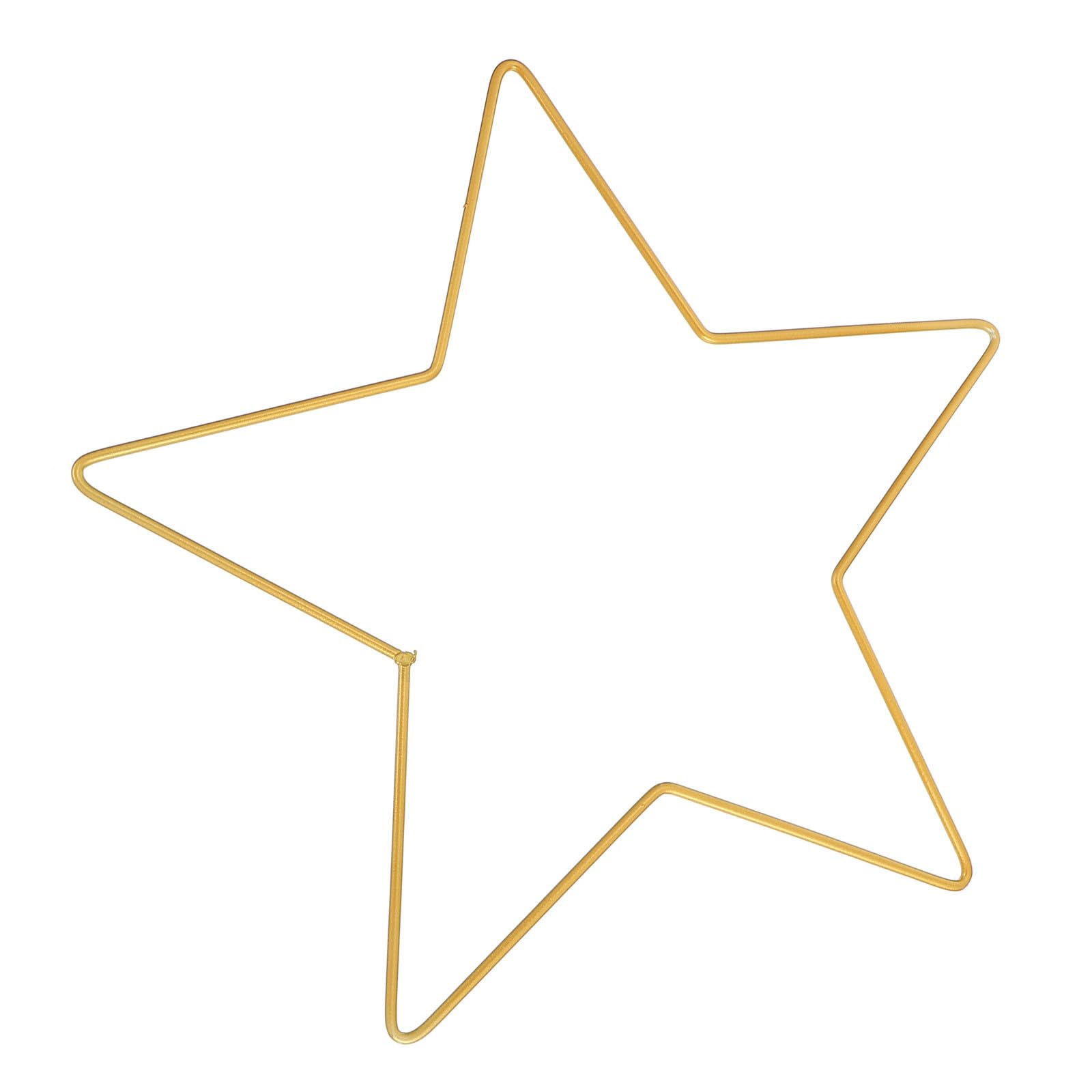 Adorno de Pared en Forma de Figura de Cinco Puntas de Hierro Dorado para Decoración Navideña, Seguro y Libre de Óxido, Adecuado para Oficinas y Adornos de Árbol de Navidad