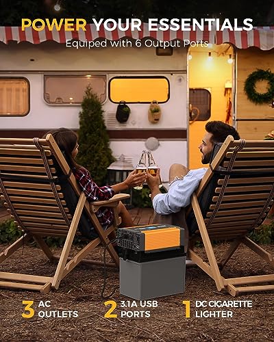 Ampeak 2000W Power Inverter 6.2A Dual USB Ports 3AC Outlets Stable Voltage Output Inverter DC 12V to AC 120V 17 Protections for Truck, Hurricane, Rv