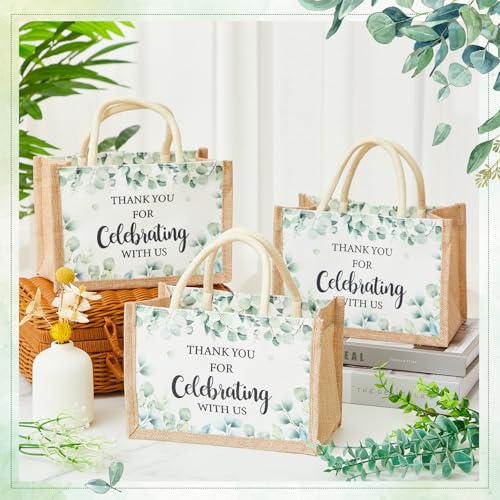 Paterr 12 Pcs Thank You Canvas Bags Bulk with Handles for Women Reusable Appreciation Burlap Toe Bags3