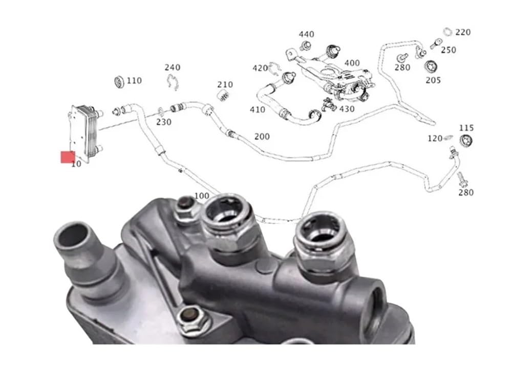 1 pieza 1 conjunto de enfriador for M274 M276 W222 W205 W213 0995001900