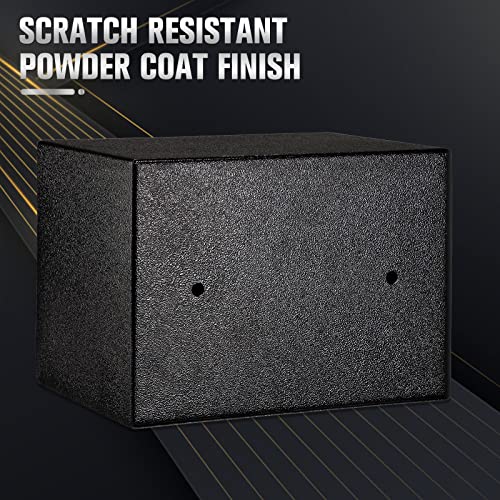 Electronic Safe Box With Keypad & Keys, Money Lock Boxes, Safety Boxes For Home, Office, Hotel Rooms,Business, Jewelry, Gun, Cash, Steel Alloy Drop Safe 9.1" X 6.7" X 6.7'' #TOP2