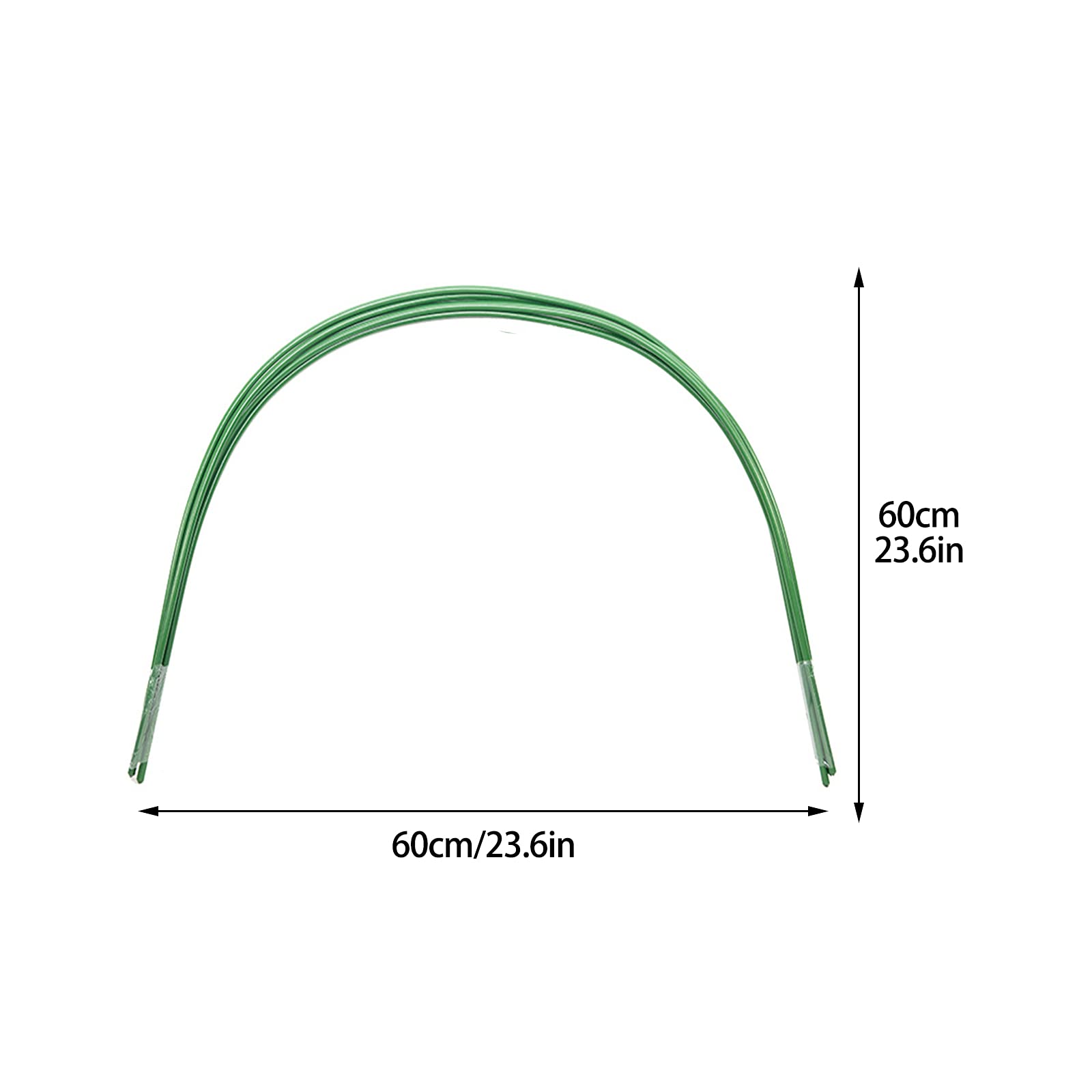 10 PCS Serres Cerceau en Acier Enduit De Plastique Arches De Jardinage Cerceaux De Jardin Rouille Cultiver Tunnel Vert Grande Plante Cultiver Tunnel Cerceau pour Jardin Tissu (3)