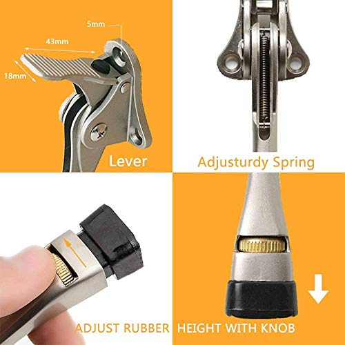 Gotega DOOR STOPS Stopper, 2 Packs Kickdown Door Stop thumb #3