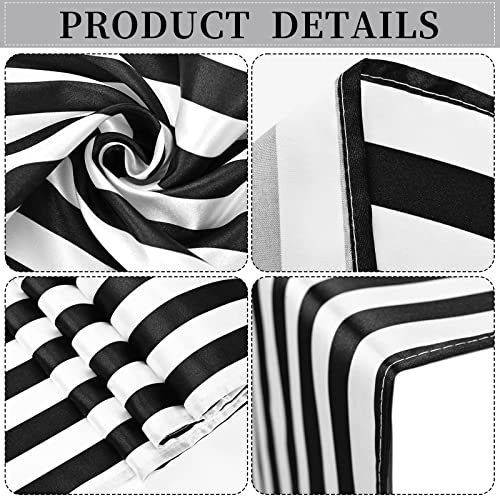 Fani 12 Pack Black And White Stripe Table Runner thumb #6