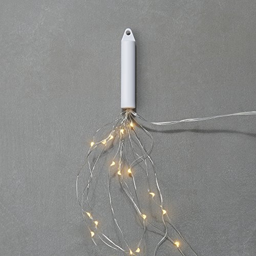 Fairy Spray String Lights - Waterproof Outdoor, 9 Strand Cascading Waterfall Garland Light, Warm White Twinkling LEDs, Silver Bendable Wire, 8.5 Feet, Cordless Battery Operated - Thumbnail 5