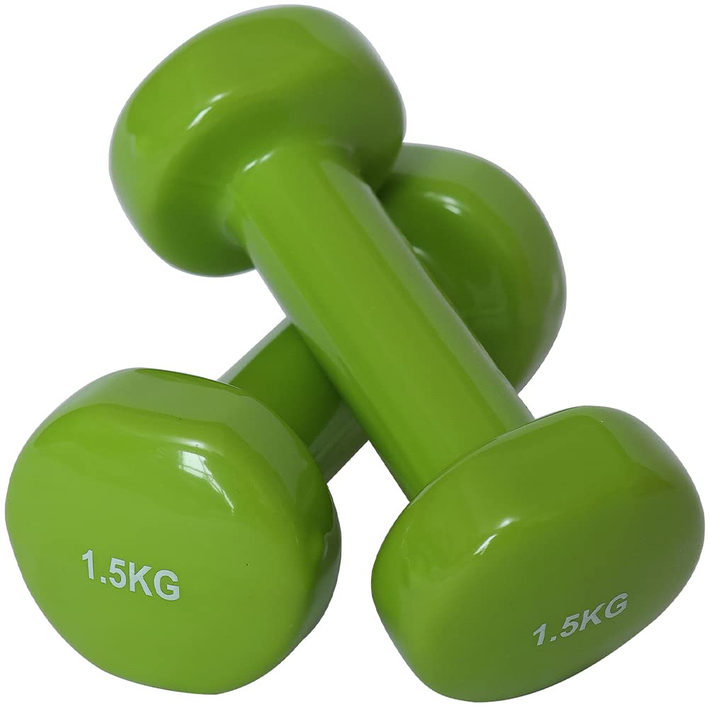 BAKAJI Lot De 8 Haltères De Gym Avec Mallette (2 X 0,5 Kg + 2