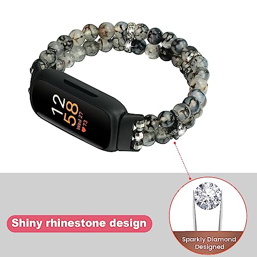 Pulsera de cuentas compatible con Fitbit Inspire 3 para mujer miniatura 5