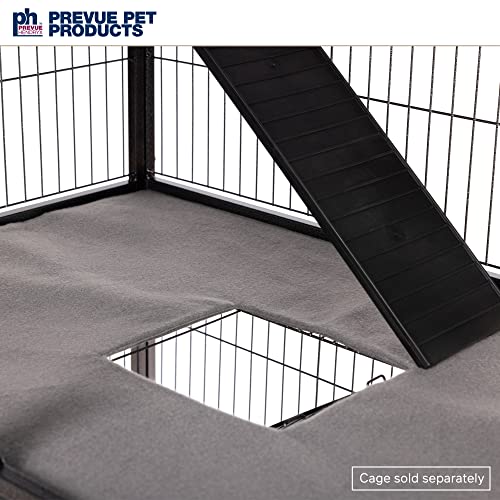 Image of Prevue Pet Products Ferret Cage Plush Fitted Grille and Platform Cover Set, Gray, 30.0 inch L x 20.0 inch W x 0.5 inch Th