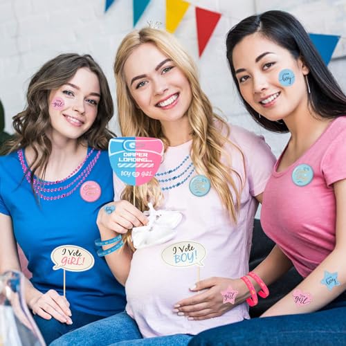 Bluegogo DL-078 202 Pcs Baby Gender Reveal Party Supplies Favors Boy Or Girl, Gender Reveal Ideas Gender Reveal Games Supplies thumb #6