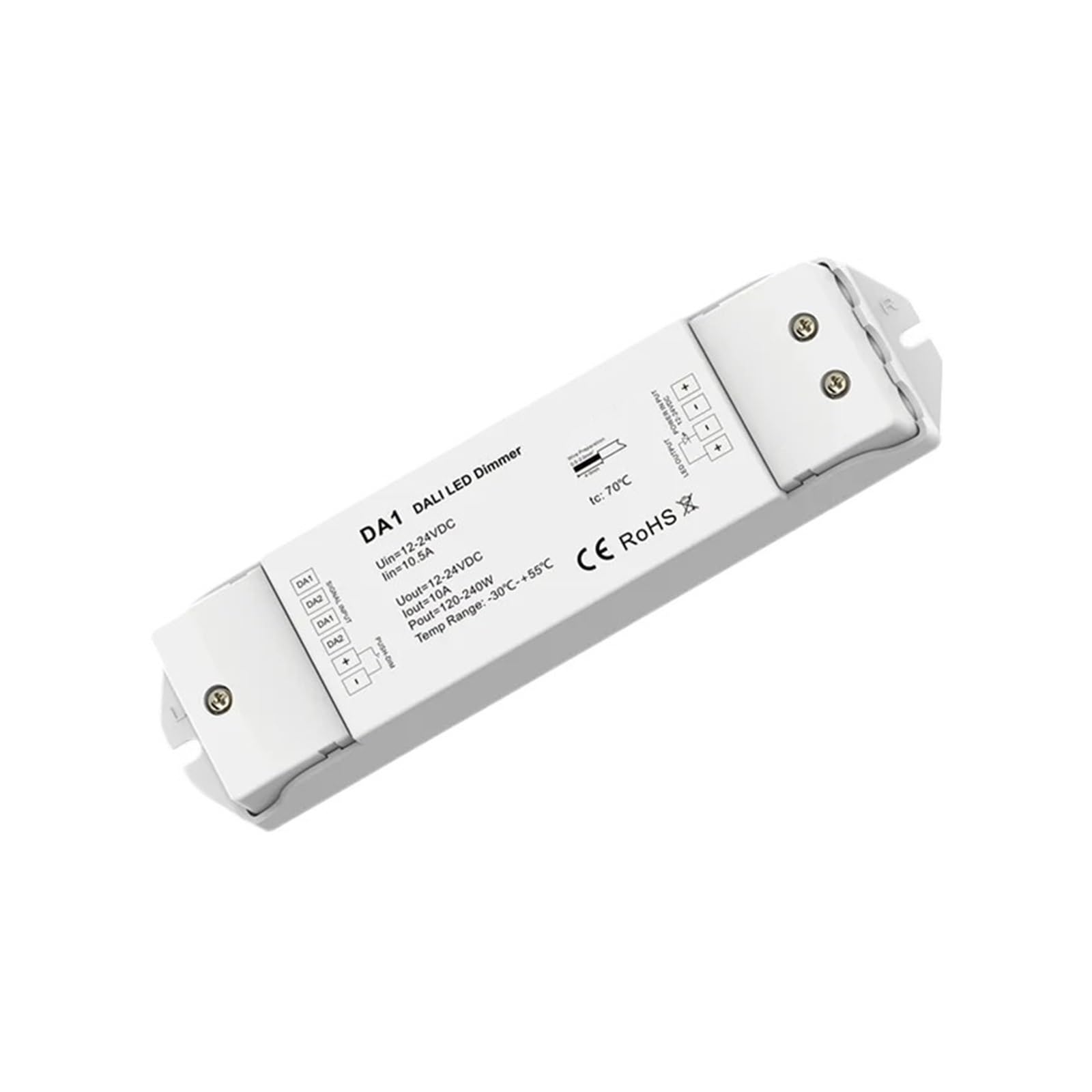 DA1 1-Way Constant Voltage DALI LED dimmer 15A Output PMW dimming Push Dim Multiple Protection DC 12V -24V Controller