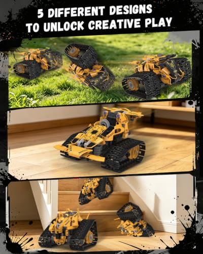5 in 1 STEM Robot Building Kit, RC Robot Toys for Boys Ages 6+ - Image 4