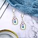BriLove Women's Wedding Bridal Dangle Earrings Emerald Cut Crystal Infinity Figure 8 Chandelier Jewelry Iridescent AB Gold-Toned