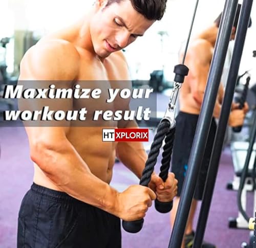 Image of Nylon Triceps Rope - Durable Cable Attachment for Tricep Pushdowns & Arm Workouts