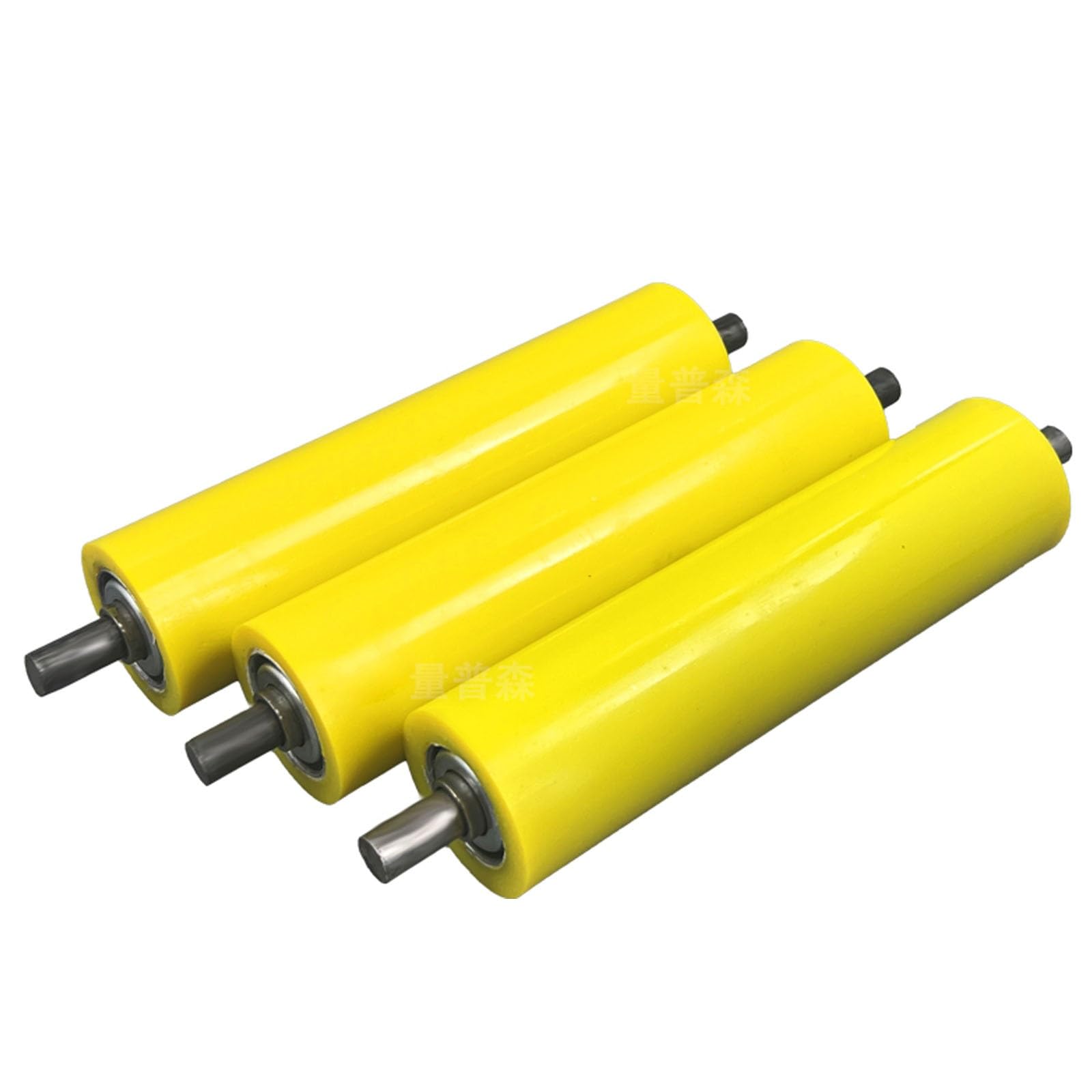 10 Pack Polyurethane Coated Industrial Conveyor Rollers for Loader & Material Handling Systems, 35mm Dia x 400mm Length, Heavy-Du Rolling Support