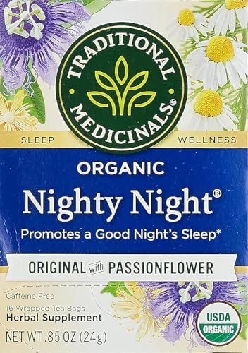 16 Servings : Traditional Medicinals, Organic Nighty Night Tea, 16 ct