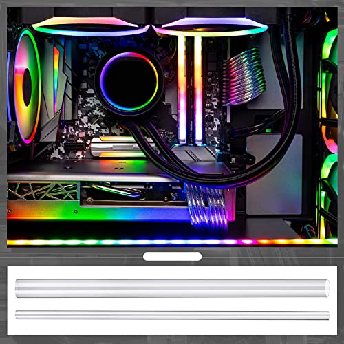 Image of Taiyin 24 Pcs Acrylic Tube Rigid Pipe Wall Thickness Round Cylinder Clear Pipe Plastic Hard DIY Acrylic Tube for Advertising Lighting (1 Inch,1 /2 Inch)
