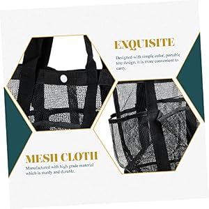 Beach Toiletry Bag Beach Bag Beach Toy Pouch Hanging Storage Bag Travel Makeup Bag Travel Bag Toiletries Kid Outdoor Toys Beach Tote Cosmetic Carrying Wash Bag Net Black