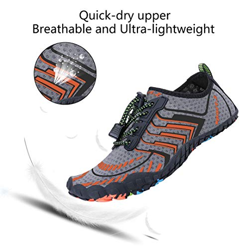 Image of MAYZERO Water Shoes Men Women Swim Surf Shoes Beach Pool Shoes Wide Toe Hiking Aqua Shoes Winter House Slippers