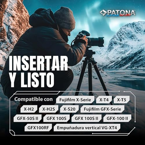 PATONA 2X Platinum NP-W235 Batería 2600mAh USB-C Input Compatible con Fuji Fujifilm GFX-50s II GFX-100S GFX100 II X-H2 X-H2S X-S20 X-T4 X-T5 GFX50 XH2 XH2S XS20 XT4 XT5 NPW235 NP W235 - imagen 4