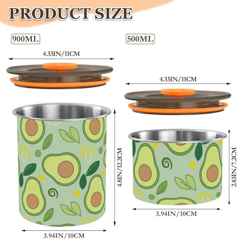 Envase hermético para café de acero inoxidable 900 ml miniatura 2