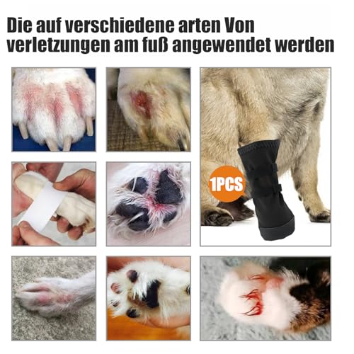 Dog Paws Recovery Shoe,Hundeschuhe Pfotenschutz Outdoor, Hundesocken Anti Rutsch und Leckschutz, Dogs Recovery Boots für Stop Licking, Große Hunde Innen und Draußen für Pet Verletzung (M)