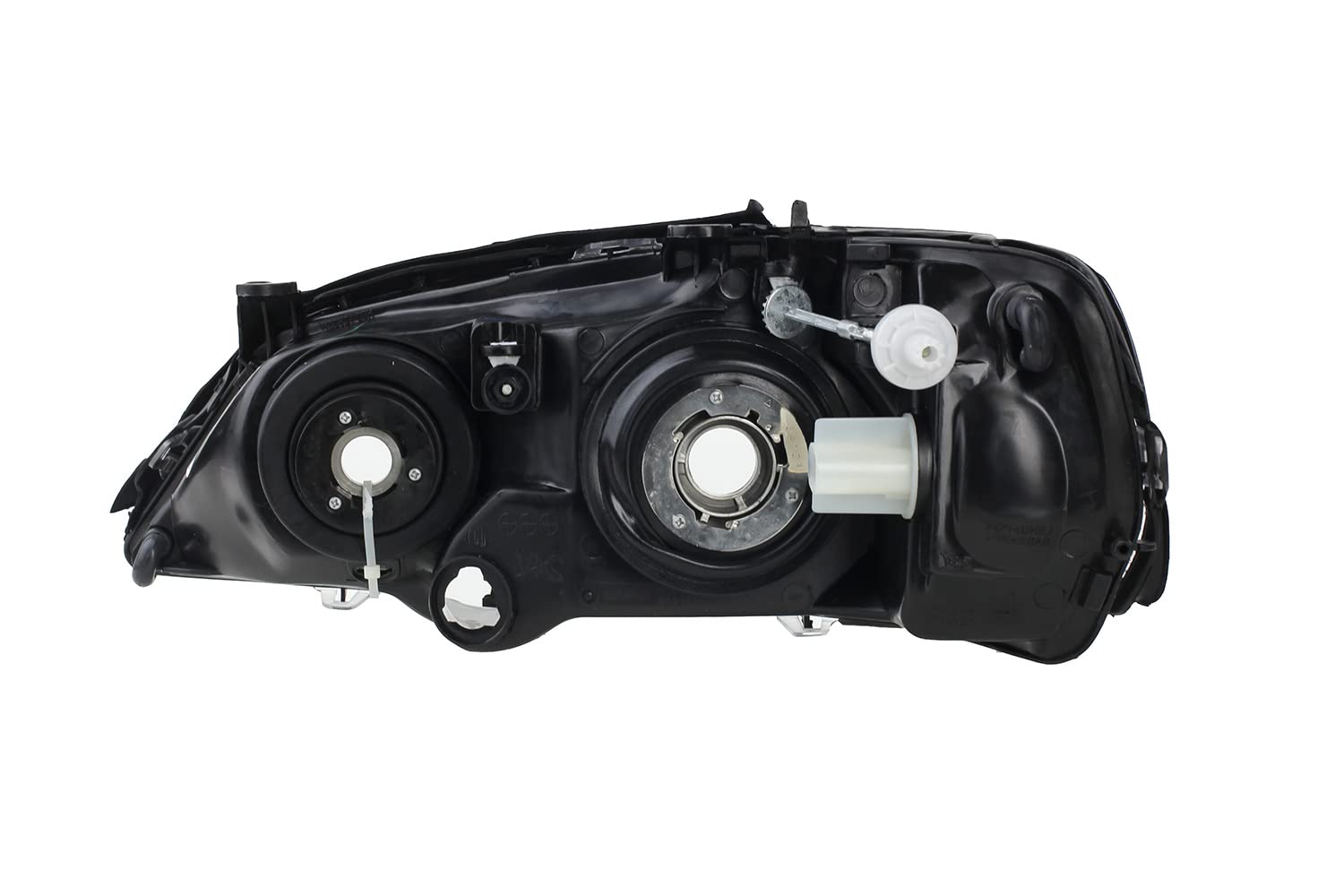 Johns, Scheinwerfer schwarz passend für Opel Astra G Links Rechts Leuchtm. + Stellmotor