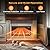Tangkula 26” Electric Fireplace Insert, Recessed 1500W Fireplace Heater with Remote Control, 0.5-9H Timer, Adjustable Flame & Ember Bed Color, Thermostat and Overheat Protection