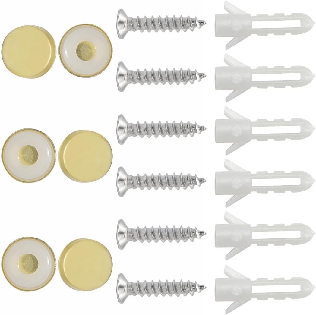 14-Inch Gold Wine Glass Rack - Under Cabinet Stemware Wine Glass Holder for Bar Kitchen (1 Rows, 3 Pack)