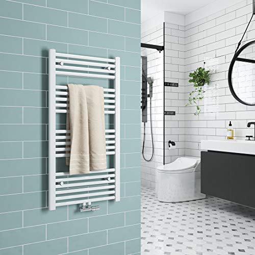 Preisvergleich Produktbild Meykoers Badheizkörper 1000x500mm Weiß Mittelanschluss 539 Watt, Handtuchtrockner Handtuchwärmer Design Heizkörper für Bad Heizung Radiator
