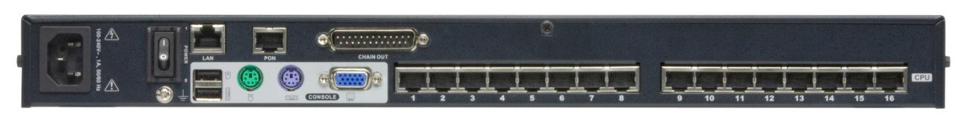 Aten KH1516Ai commutateur écran, Clavier et Souris Grille de Montage Noir