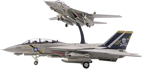 Miniatura 4 de 1/100 US Navy Grumman F-14A Tomcat VF-84 Avión de combate militar de metal fundido a troquel modelo para colección o regalo