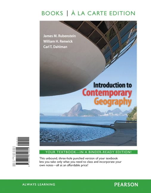 Introduction to Contemporary Geography (Books a la Carte)