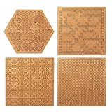Fractal Tray Puzzles,Mind Bending Wooden Jigsaw Puzzle,Unique Irregular Creative Labyrinth Impossible Difficult for Adults Reverse Thinking Challenging Irregular Jigsaw with Frame(4PCS)